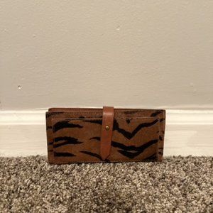Madewell Zebra Tiger Calf Hair Wallet